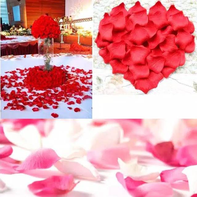 [ 100 PCS ] Rose Petal / Kelopak Bunga Mawar Sintetis Isi 100 helai