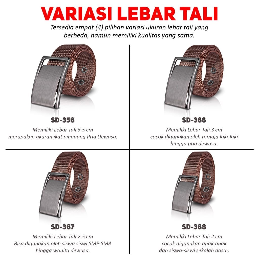 IKAT PINGGANG PRIA TALI NYLON CANVAS KEPALA SILET SABUK PRIA GESPER PRIA MEN BELT AKSESORIS FASHION