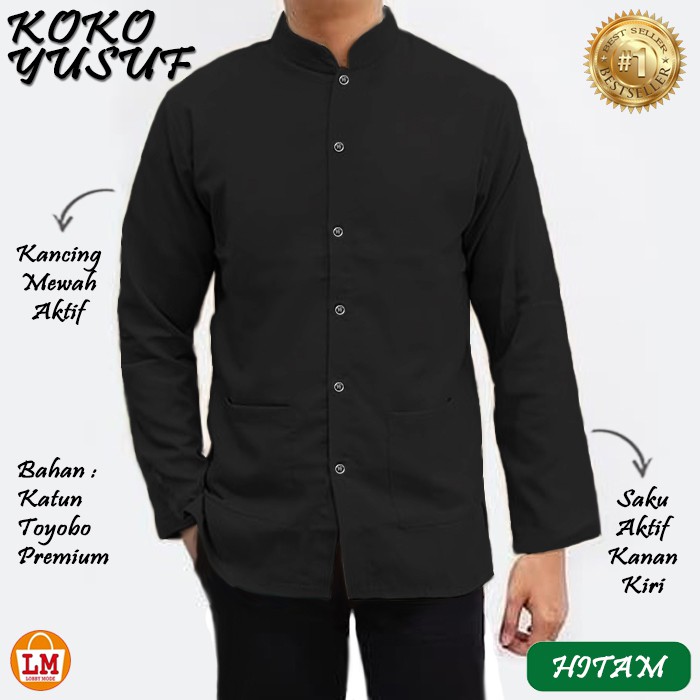 TERMURAH TERLARIS Baju Muslim Pria KOKO YUSUF KATUN Lengan Panjang TERBARU LMS 25749-25755