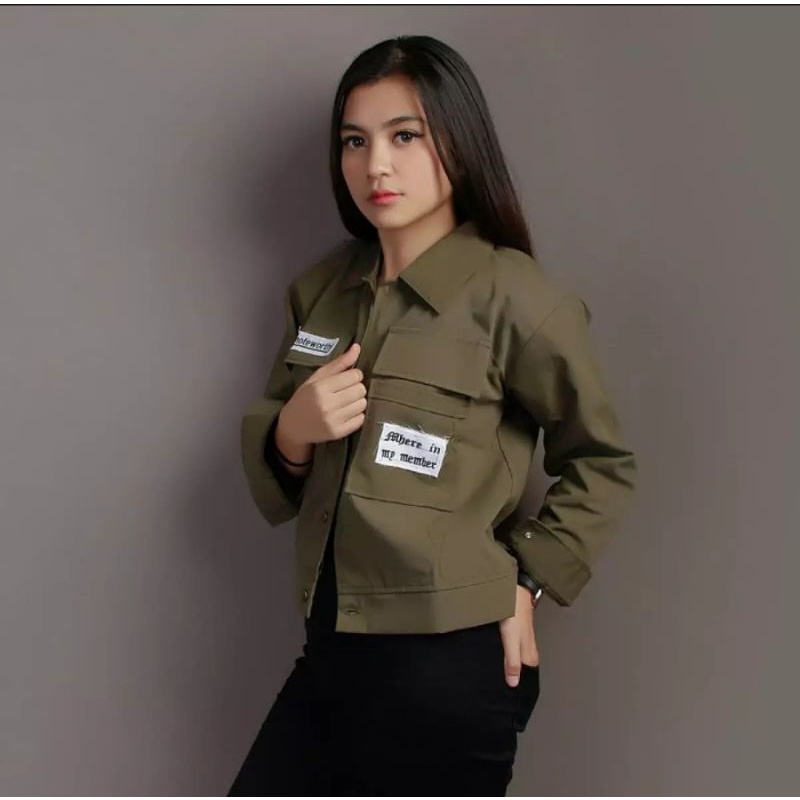 Jaket Parka Note Worthy/ Jaket Wanita Kekinian