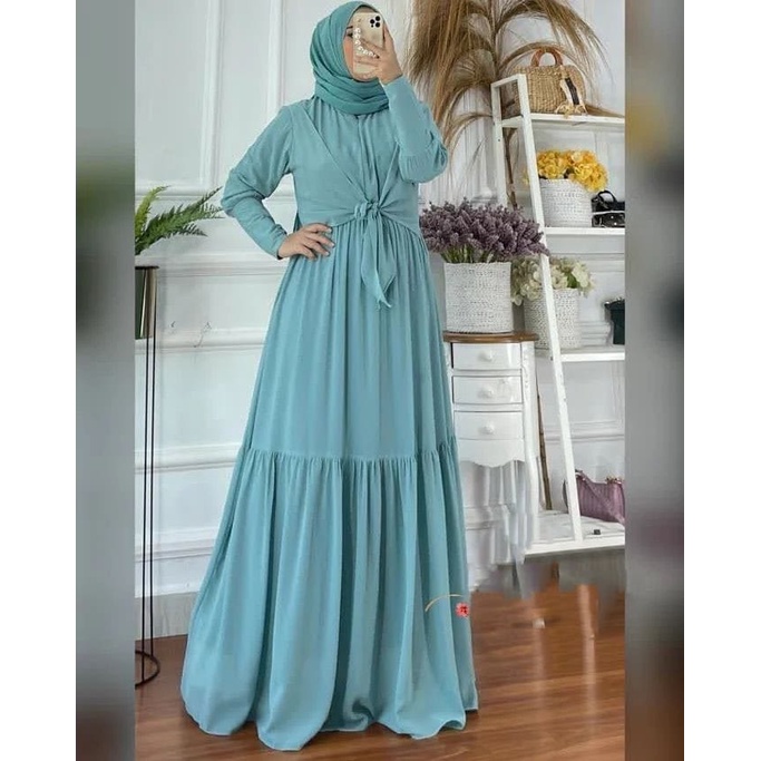 CLAUDIA MAXY Bahan Ceruty Babydoll Dress Wanita Terbaru 2021 Kekinian Import Dress Remaja Korean Sty