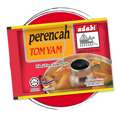 

Adabi Perencah Tom Yam / Bumbu Tomyam / Pasta Tom Yum Sachet 40 Gr - Bumbu Shabu Syabu