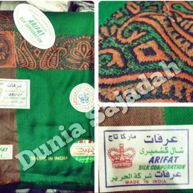 Sorban Kashmiri Arifat/Al-Savera Hijau Panjang (Green Shawl)