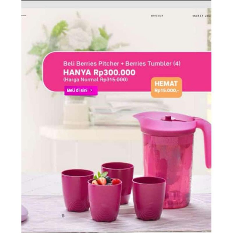 Berries Pitcher set/Peach Pitcher Set