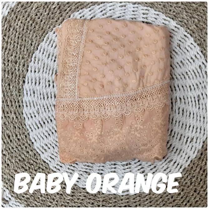 Mukenah khadijah katun paris original aplikasi full renda bordir