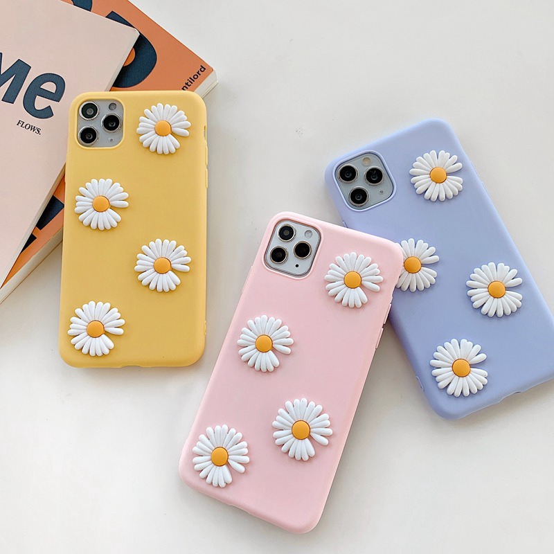 Casing Silikon Motif Bunga Daisy Untuk Oppo F3 Reno K3