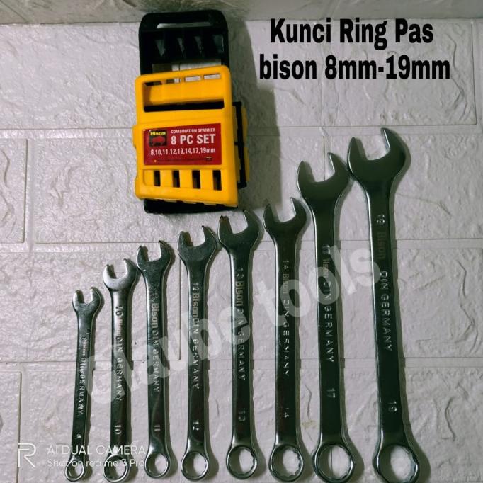 Bison 8-19 Kunci Ring Pas Set 8pcs Kunci Reng Pas set Kunci Pas Ring