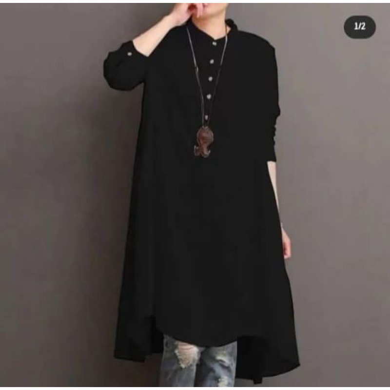 Tunik Terbaru Azura Long Tunik Terlaris Long Tunik Kekinian Pakaian Remaja Baju Wanita Remaja Masakini Pakaian Wanita Bahan Rami Lang Tunik Katun Rami Dres Wanita