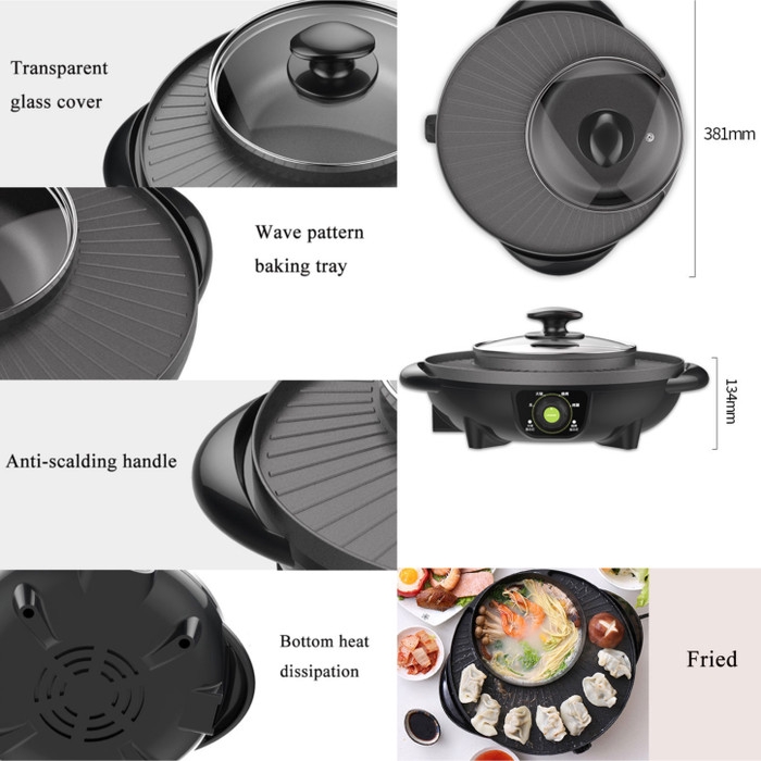 LIVEN ELECTRIC CHAFING DISH - All in one Hot Pot Griller