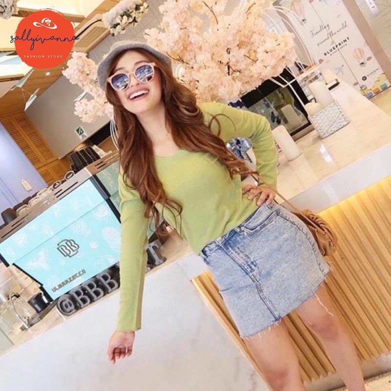 Elona Top Slevee Stdr - Baju Wanita/ Setelan / Fashion Wanita / Set Wanita / Rajut / Cardigan