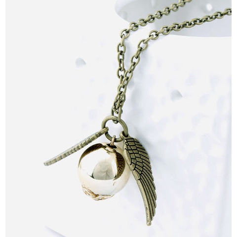 Kalung Rantai Liontin golden snitch Harry Potter Untuk Wanita