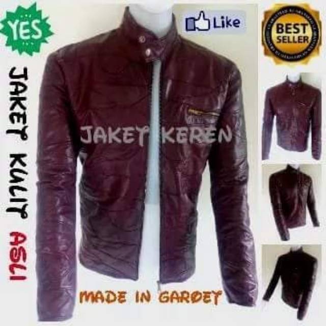 Jaket kulit asli garut medel sambungan/jaket kulit asli