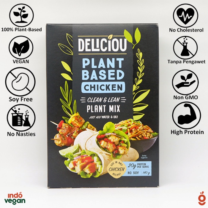 

Deliciou Plant Based Chicken (Daging Ayam Vegan)