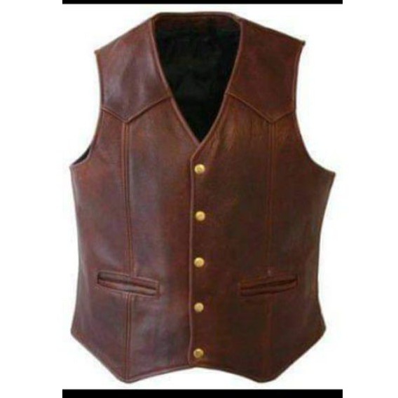 Jaket rompi spinil asli kulit asli domba super no 1