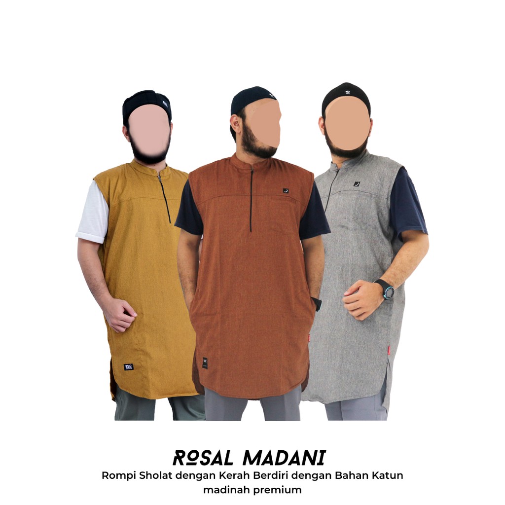 Jual Bisa Cod Rompi Sholat Madani Rompi Sholat Pria Muslim Premium Rosal Shopee Indonesia