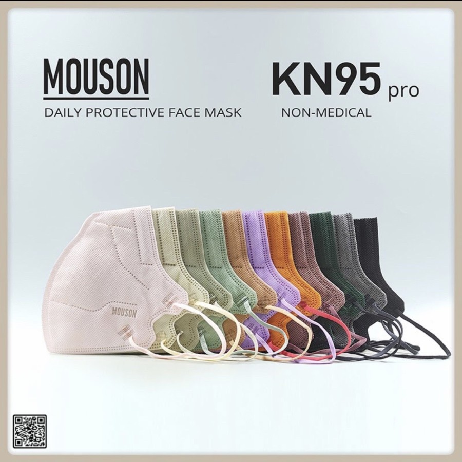 Masker KN95 Pro Mouson Warna Warni | KN 95 Mouson Pro 1pack Isi 10pcs