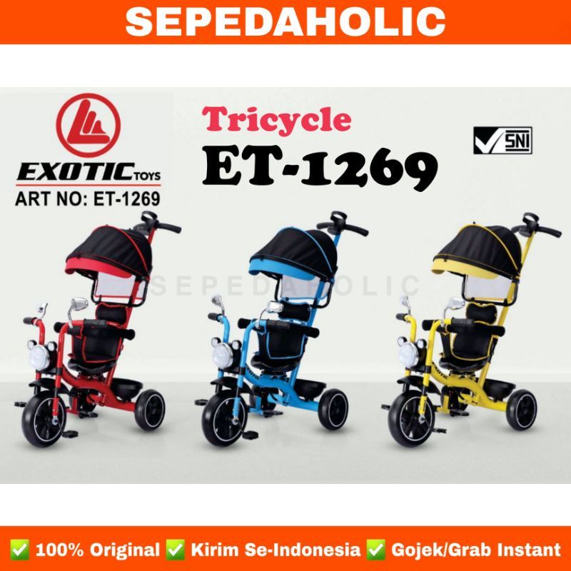 0Sepeda Anak Roda 3 Tricycle EXOTIC ET 1267 Dan 1269