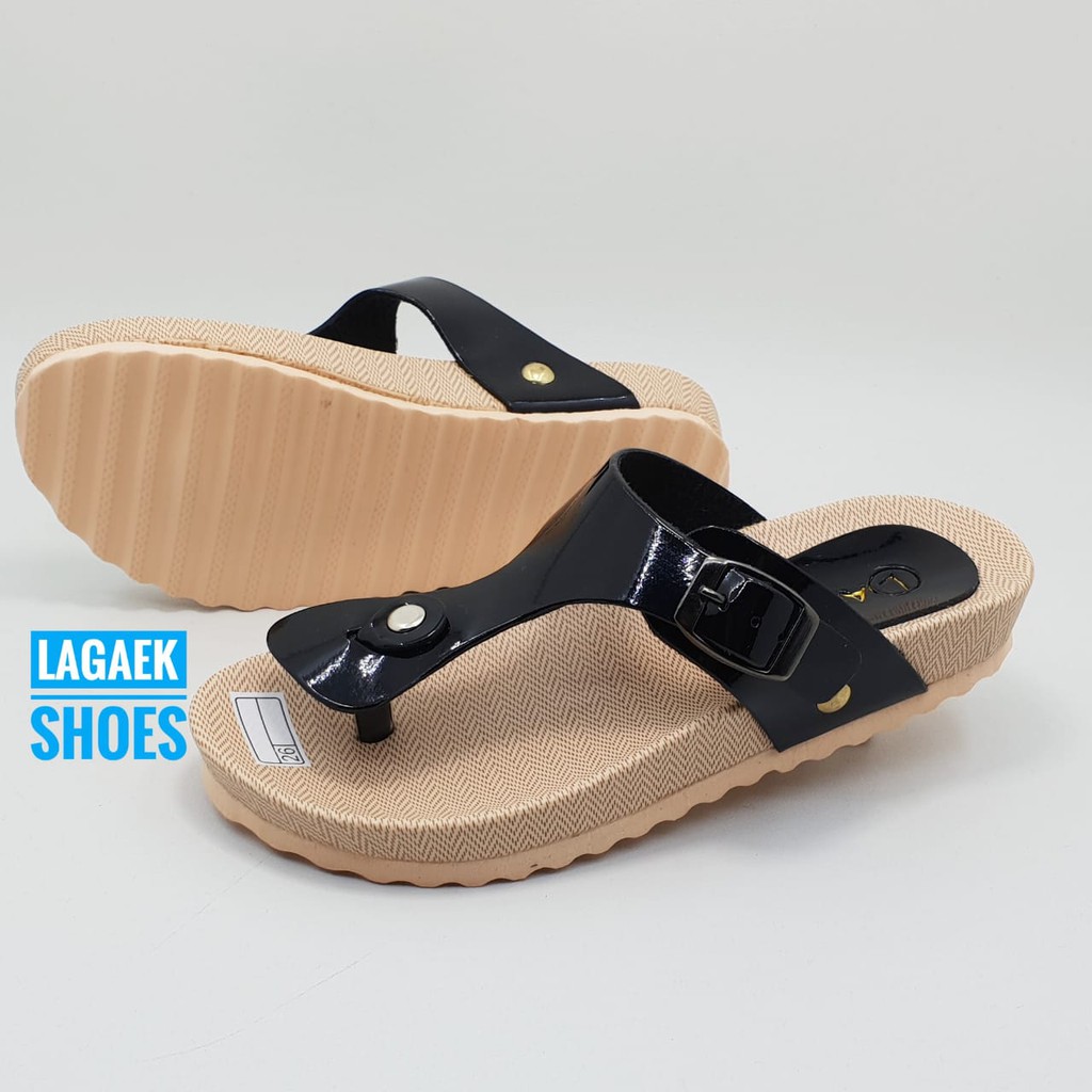 SALE Sandal Jepit Anak Perempuan Tali Hitam Usia 6 Tahunan Untuk Anak Cewek Model Flat Santai Simple Dan Ringan