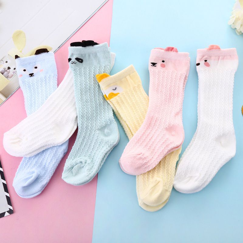 Kaos Kaki Panjang Bayi Anak Perempuan Balita Karakter Hewan Bahan Jaring Baby Socks Kids