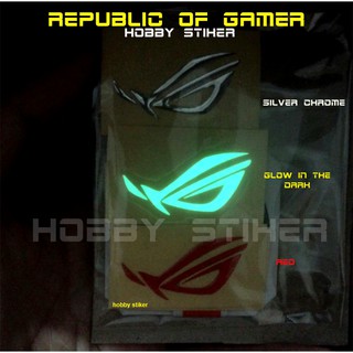 Stiker Asus ROG Republic of gamer timbul untuk handphone