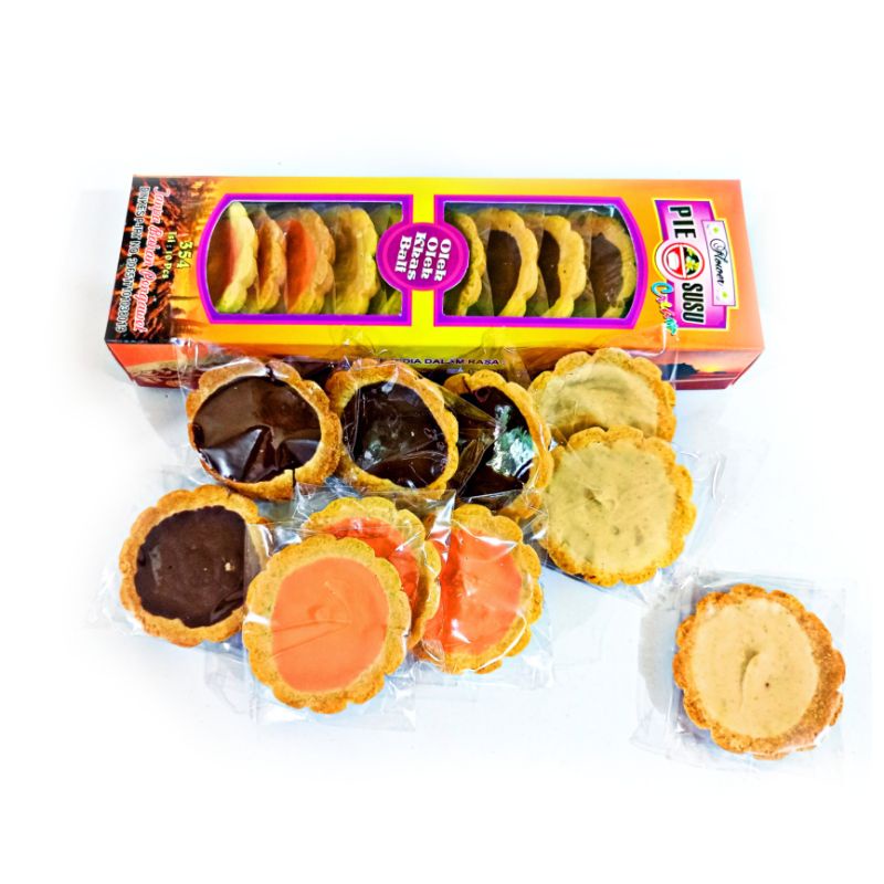 PIE SUSU KERING VARIANT RASA TIRAMISU,COKELAT DAN ORANGE (10 PCS)