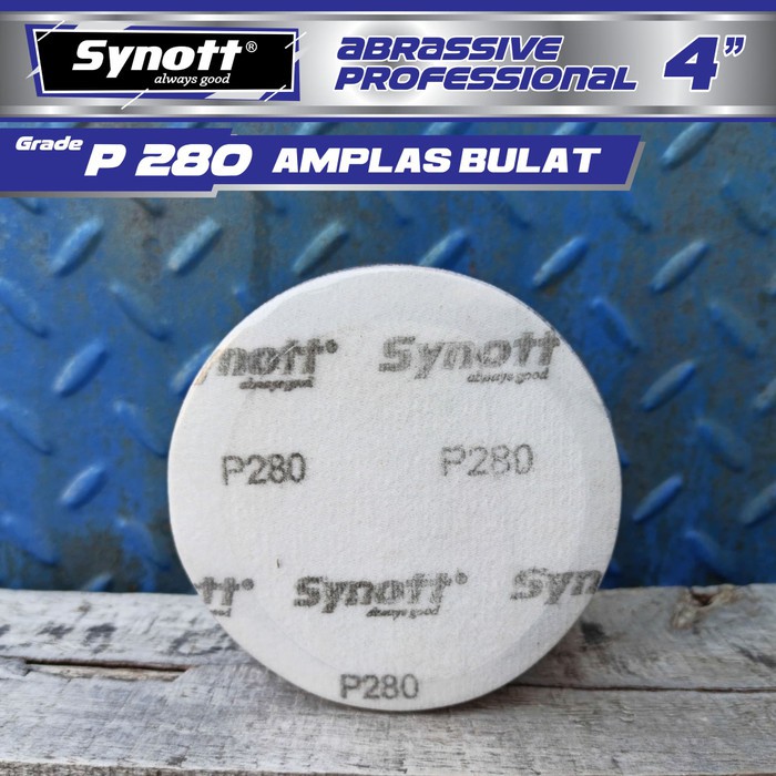 Amplas Bulat 4 INCH ( P280 5 PCS ) SYNOTT 5 Lembar