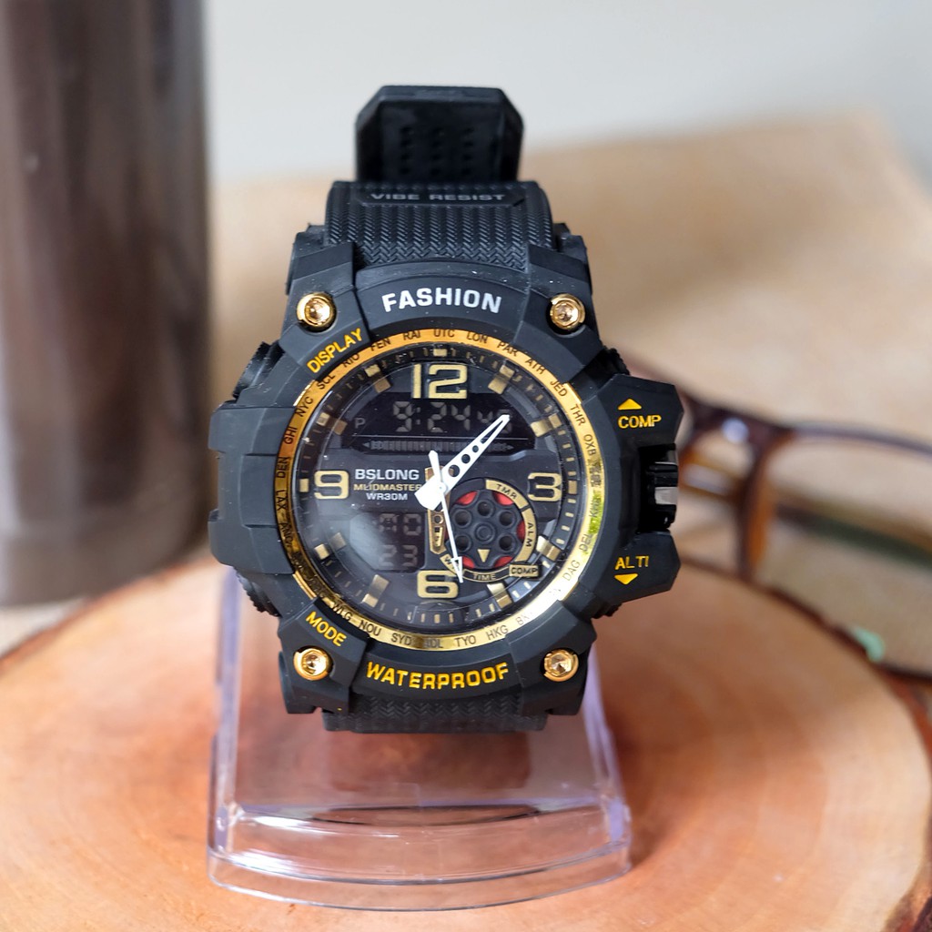 Jam Tangan Digital Analog Pria Sport Design Free Kotak dan Baterai SC937