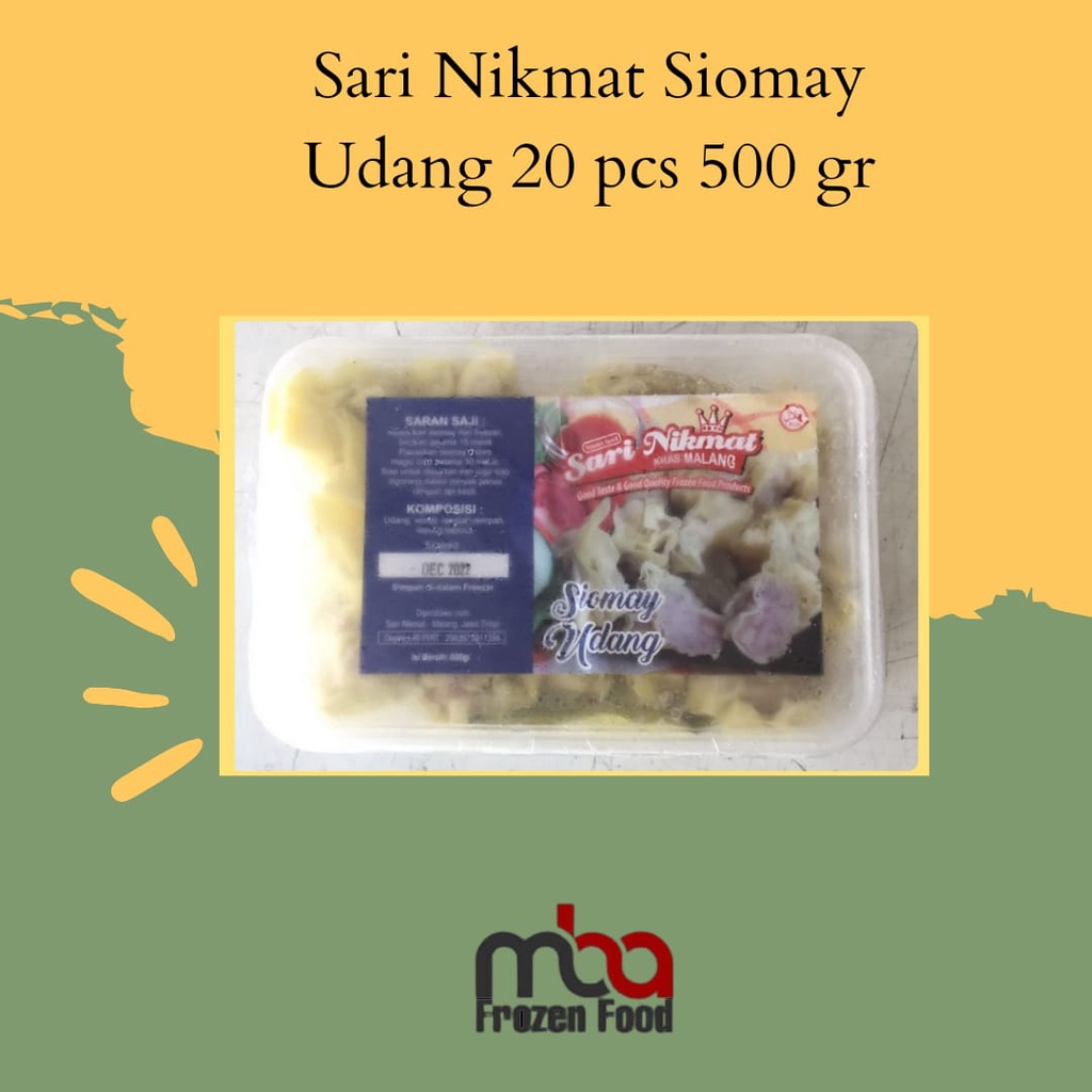 

Sari Nikmat Siomay Udang 20 pcs 500 gr