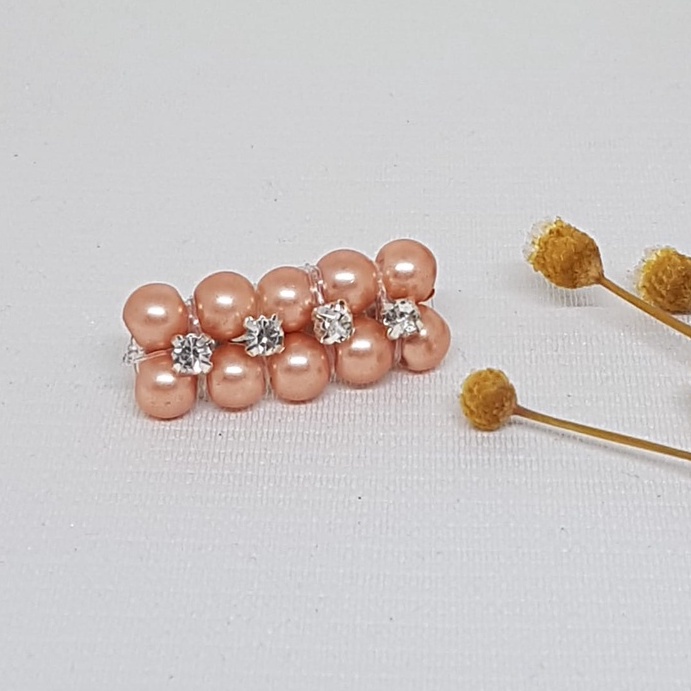 Bros dagu murah I Bros mutiara I Bros permata I Bros kecil satuan-Rose gold