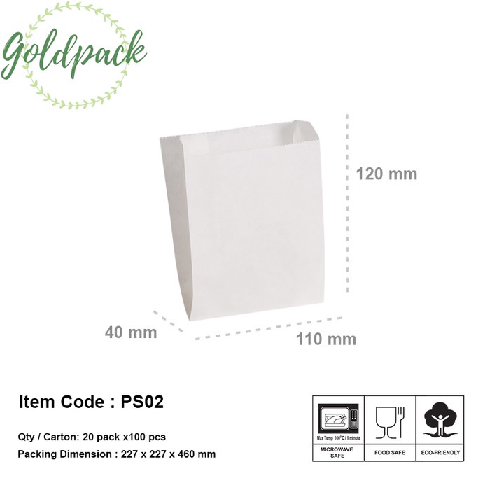 

BISA BAYAR DITEMPAT kantong kentang goreng murah / satchel / paperbag type ps02 - 100pcs TERLARIS