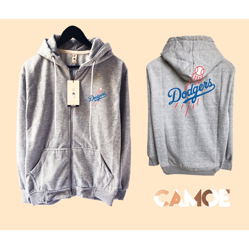 Jaket Hoodie Zipper Baseball Los Angeles Dodgers