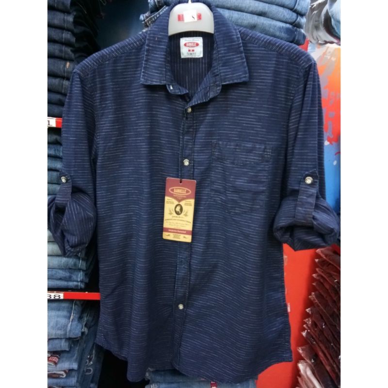 Kemeja Lengan Panjang Pria Gabrielle Jeans Original Mens MB03437SS Style Slimfit