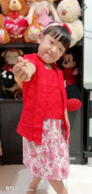Kebaya Kutubaru Batik Anak Merah
