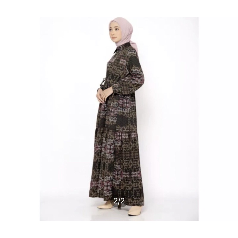 Gamis ZM Zaskia Mecca - Danisha Brown Dress - Jelita Indonesia - Edisi Pulau penyengat
