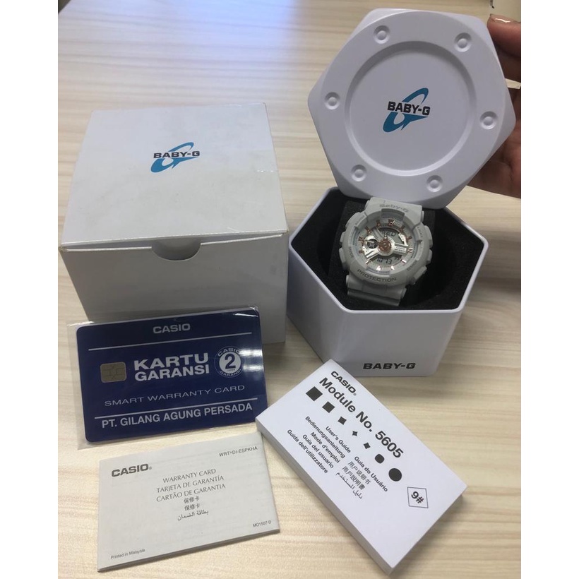 Preloved Jam Tangan Casio Baby G BA-110-GA warna abu