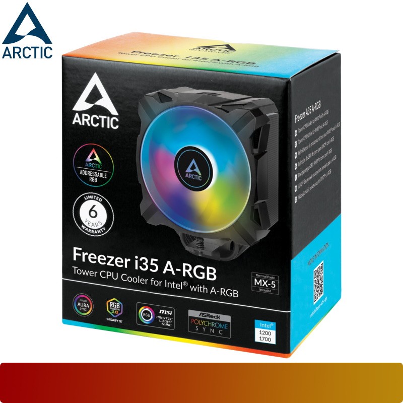 ARCTIC FREEZER i35 A-RGB | Tower CPU Cooler for Intel with A-RGB