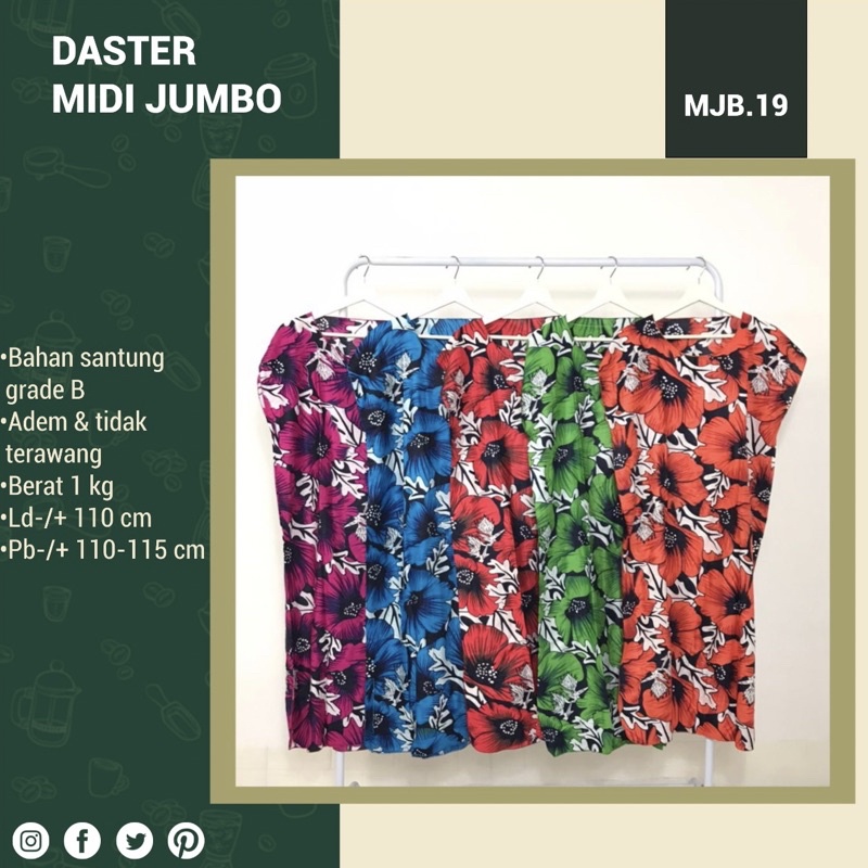 Daster Midi Jumbo Flower LD 110 | Daster Jumbo MJB 119