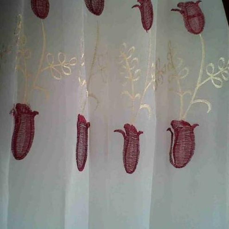 Vitras lmport BORDIR Tulip lebar 1 Mtr / lebar 1,5 Mtr / lebar 2 Mtr