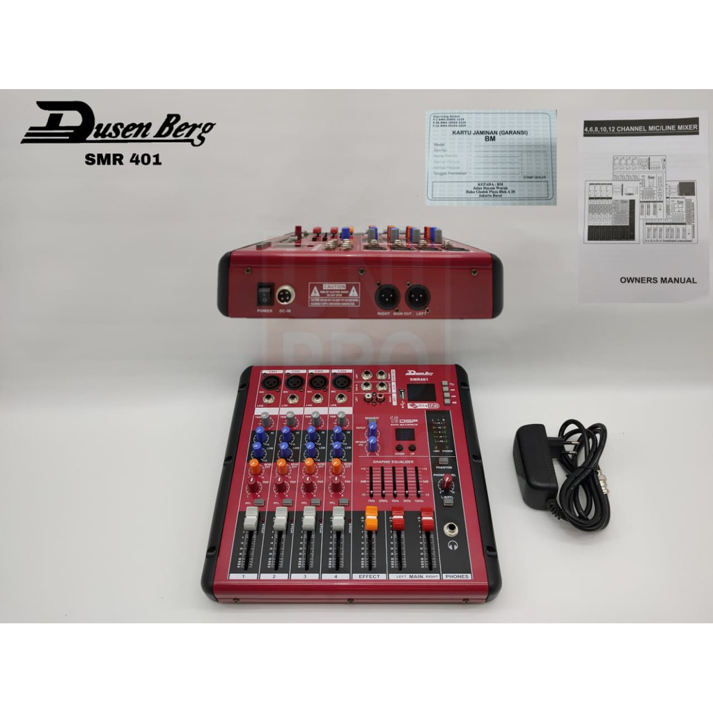 Mixer 4 Channel Dusen Berg SMR-401 USB Bluetooth