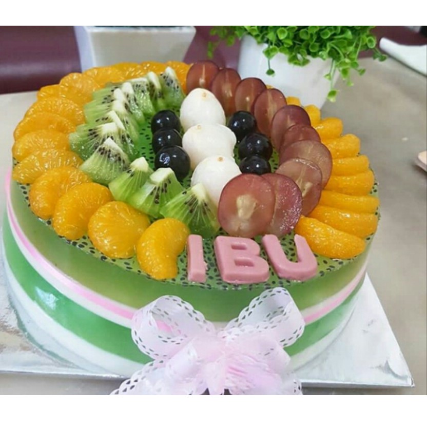 

PUDING ULTAH MELON SELASIH FULL BUAH 25CM