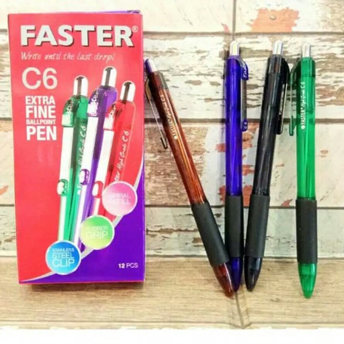 

Produk Pulpen Faster C6 (12 Pcs) Hemat
