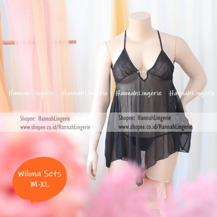 M-XL Jual Baju Tidur Lingerie Transparan Ukuran Besar Bigsize Jumbo XL, Big Size Gemuk // 906