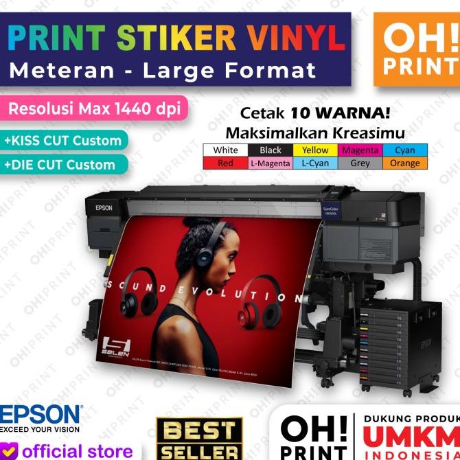 

(BISA COD) Cetak Stiker Vinyl Meteran Indoor Outdoor | Print Stiker Meteran - White Glossy,Tanpa Laminasi MURAH Kode 105