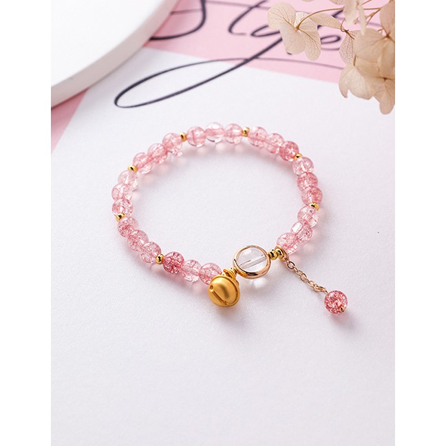 LRC Gelang Tangan Fashion Popcorn Bell Bell Beaded Single Ring Bracelet F88915