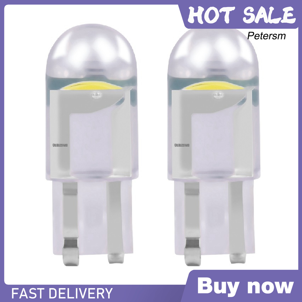 Pstx2 Pcs Bohlam Lampu Cob Led T10 Bahan Kaca Transparan