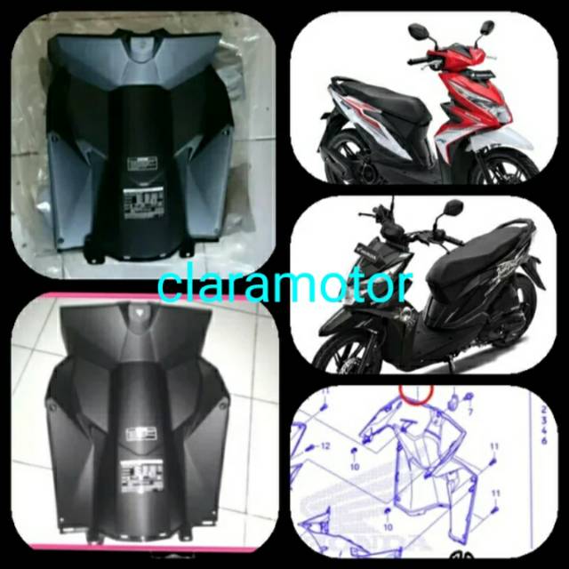 Cover tengah motor beat fi