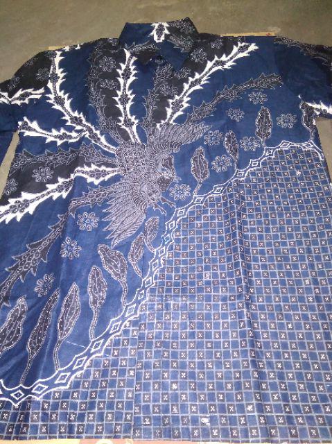 Kemeja Batik Pria Lengan Panjang Size M L Xl Xxl Bswart Batik Hrb026 Kenango Panjang Padi