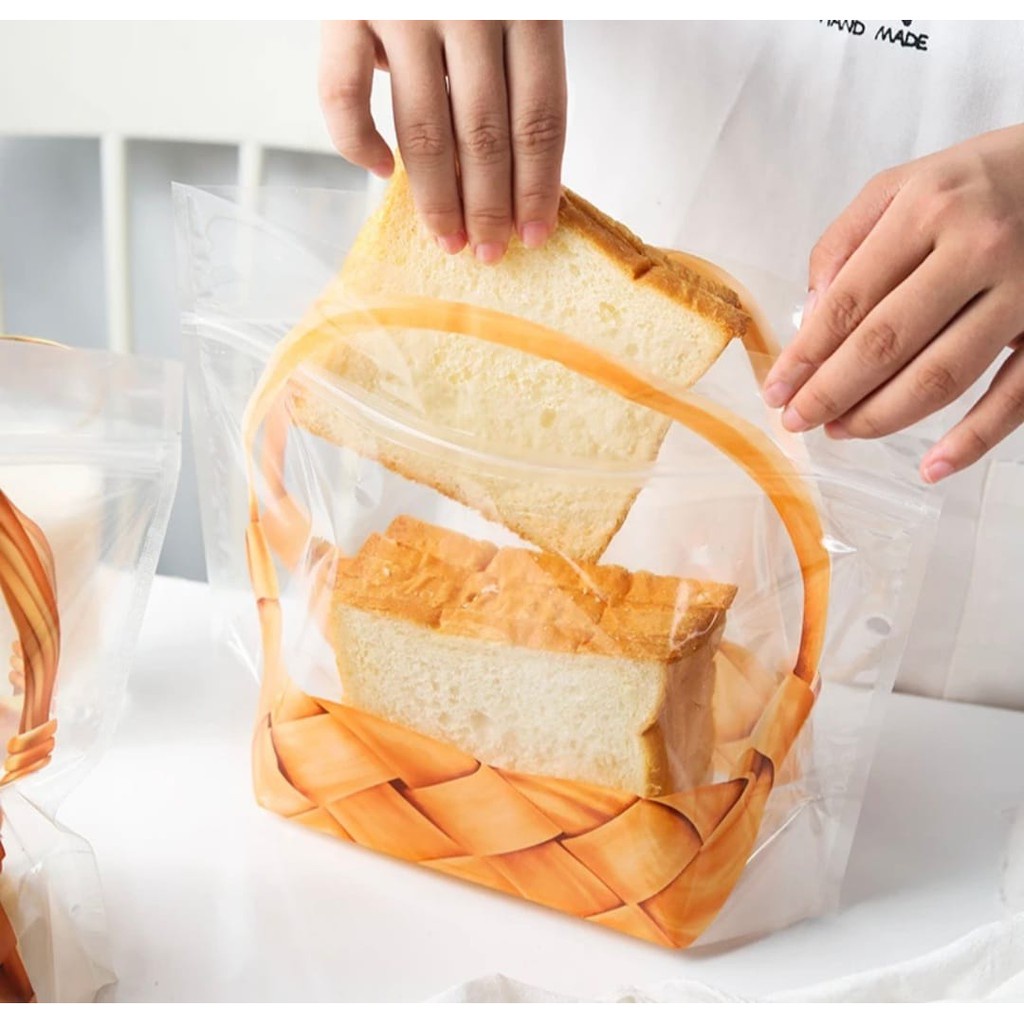 Plastik roti tawar / donat Zipper bag bread toast harga per 10pcs