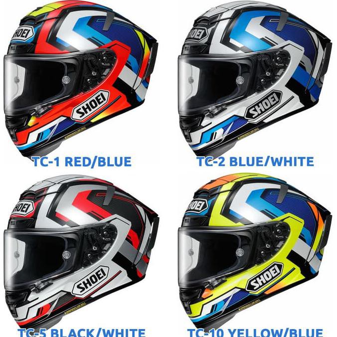 Helm Shoei X14 X-14 X-Fourteen Brink - RED BLUE, SIZE M
