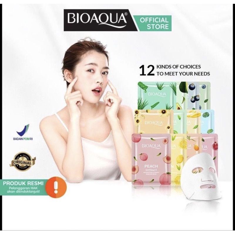 BIOAQUA SHEET MASK - MASKER BIOAQUA BPOM